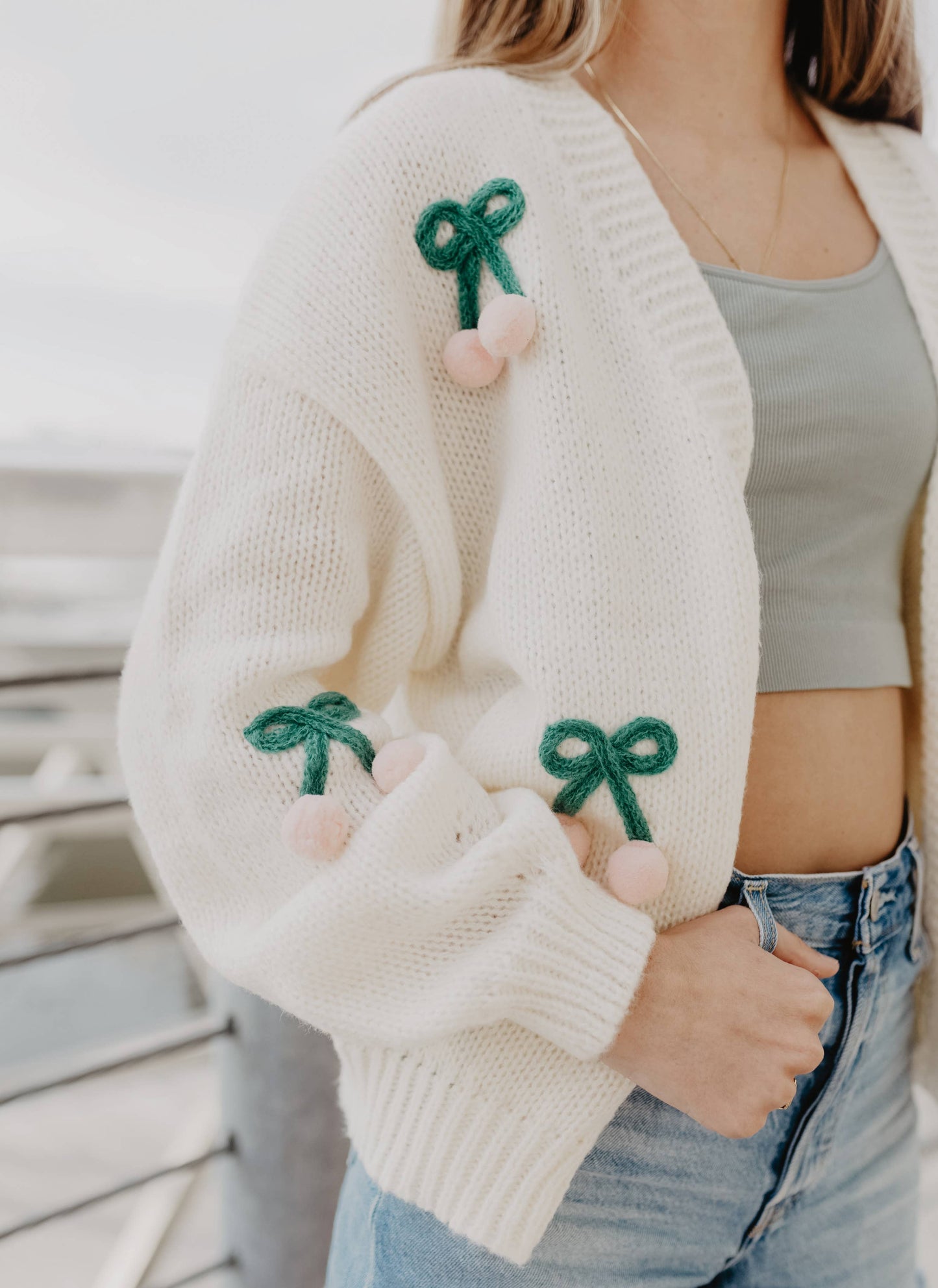 Cherry Knit Cardigan