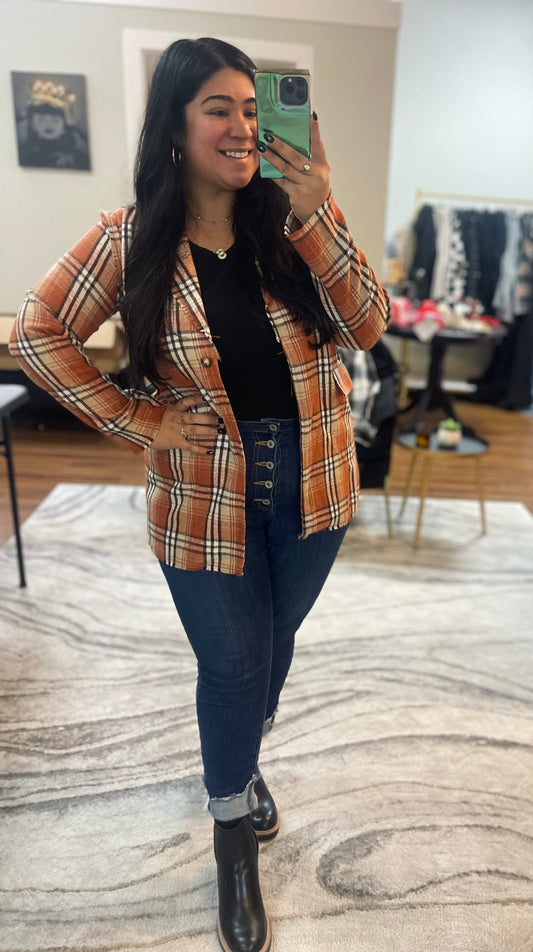 Plaid Shacket Blazer