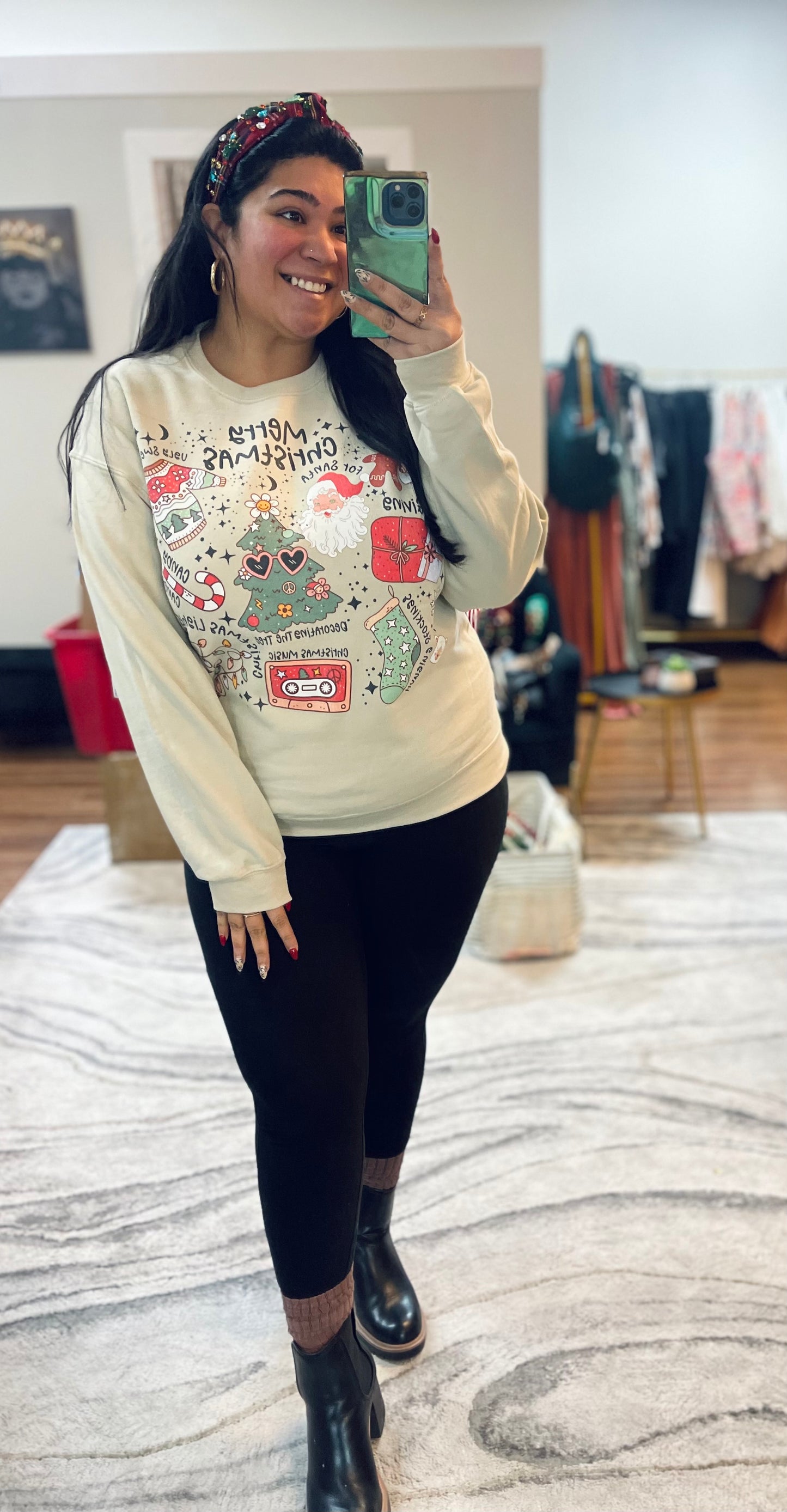 Retro Merry Christmas Crewneck