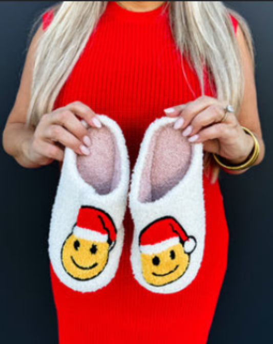 Smiley Santa Slippers