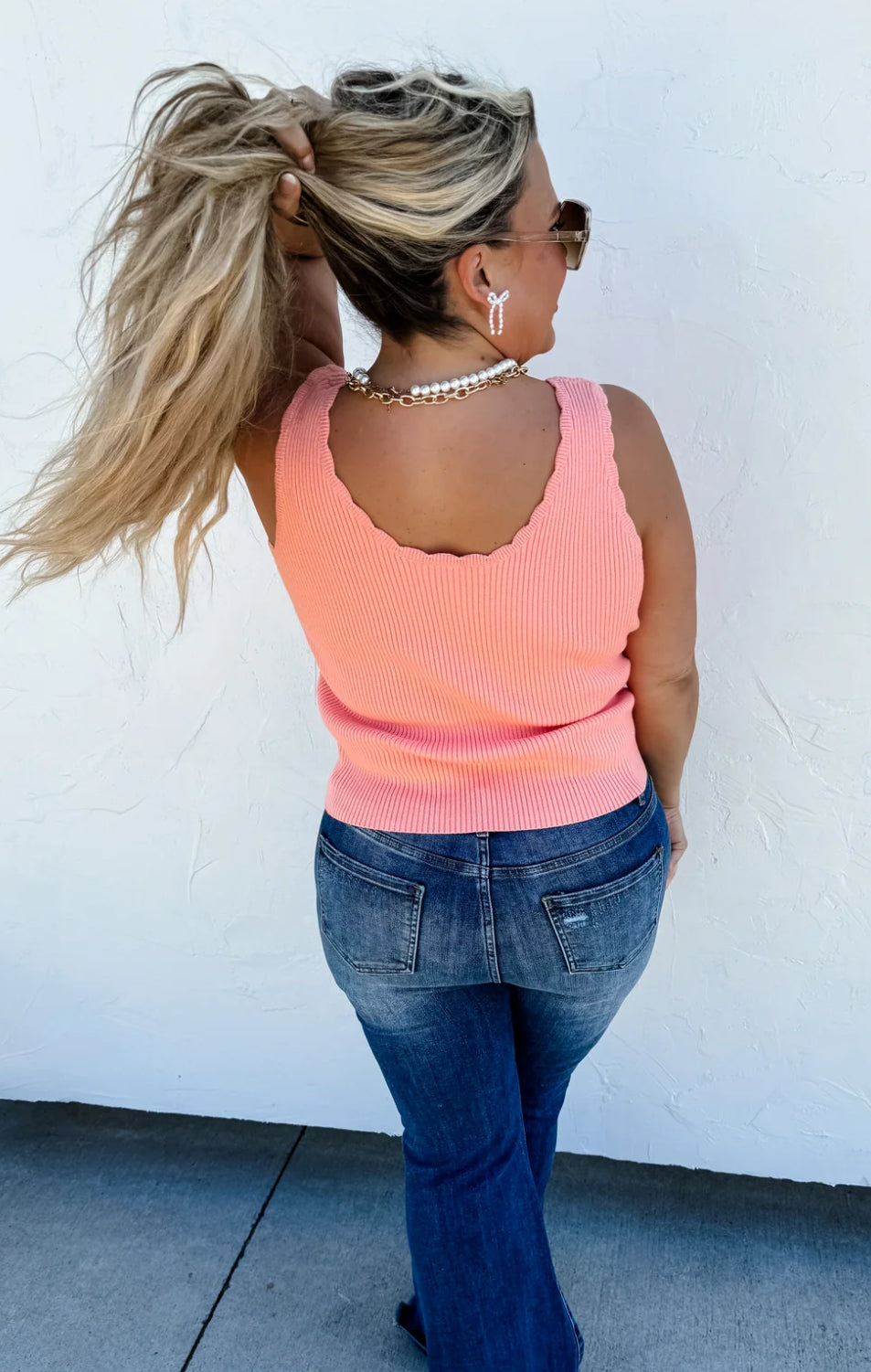 Lillian Scalloped Tank