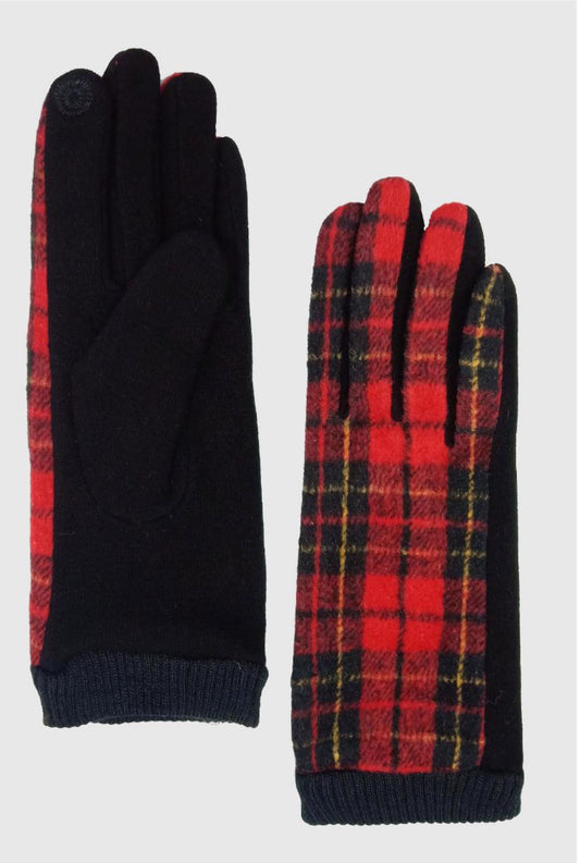 Plaid Touch Gloves