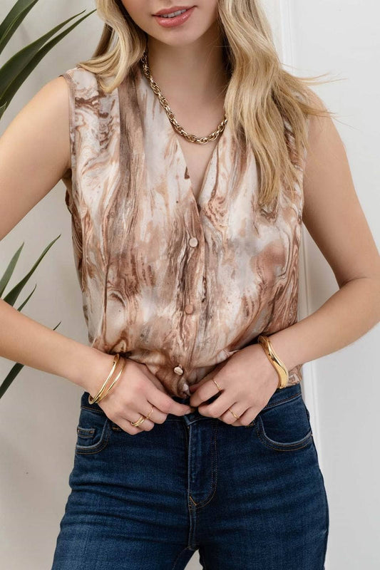 Marble Printed Top